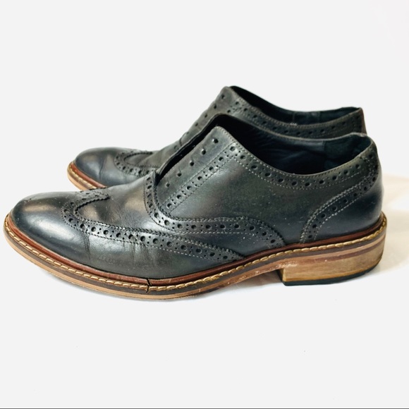 Cole Haan Oxford Dress Shoes Black Leather 8.5 - Picture 2 of 6